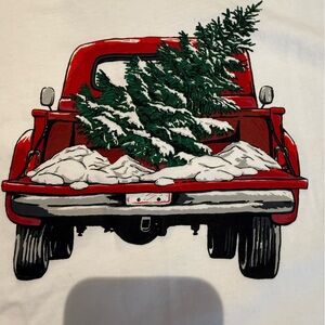 J Crew Men’s Holiday tree and truck graphic tee XL NWT XXL